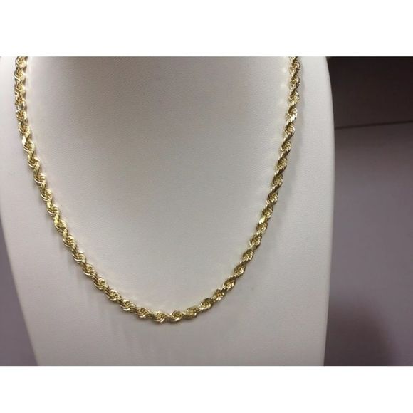 REAL 14K Solid Gold Rope Chain 5MM 22” BRAND NEW